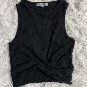 Super cute and trendy black crop top